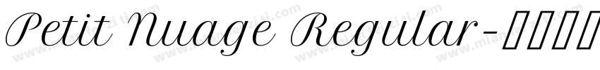 Petit Nuage Regular字体转换